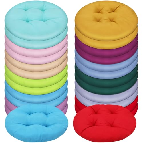 Tinideya 24 Pcs Round Floor Cushions Floor Pillows Meditation Seat