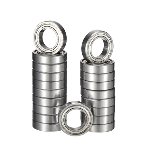 Image of HiPicco R144ZZ Deep Groove Ball Bearings, ID 1/8" x OD 1/4" x Width 7/64" Miniature Bearings, Double Metal Shielded Ball Bearing Chrome Steel Z2 Lever 20pcs