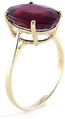 Galaxy Gold GG 18k Solid Yellow Gold Ring 7.5 ct Oval-Shaped Ruby - 18K (9.5) - Image 4