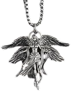 قلادة بدلاية محارب مجنحة فضية اللون للرجال والنساء من ماي سوق ستور (قطعة واحدة) - AL21016 - فضي