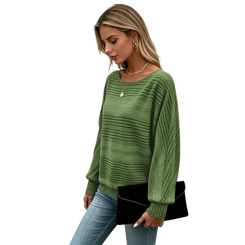 Image of Women's Batwing Tunic Tops, Long Sleeve Shirts Blouses, Business Casual Sweater for Office Work