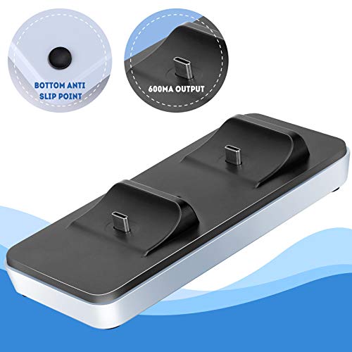 417OMFPw0hL Bestico Chargeur pour Manette PS5, DualSense Playstation 5 Station Double USB Support de Charge Rapide pour Sony DualSense PS5 Contrôleur Sans Fil