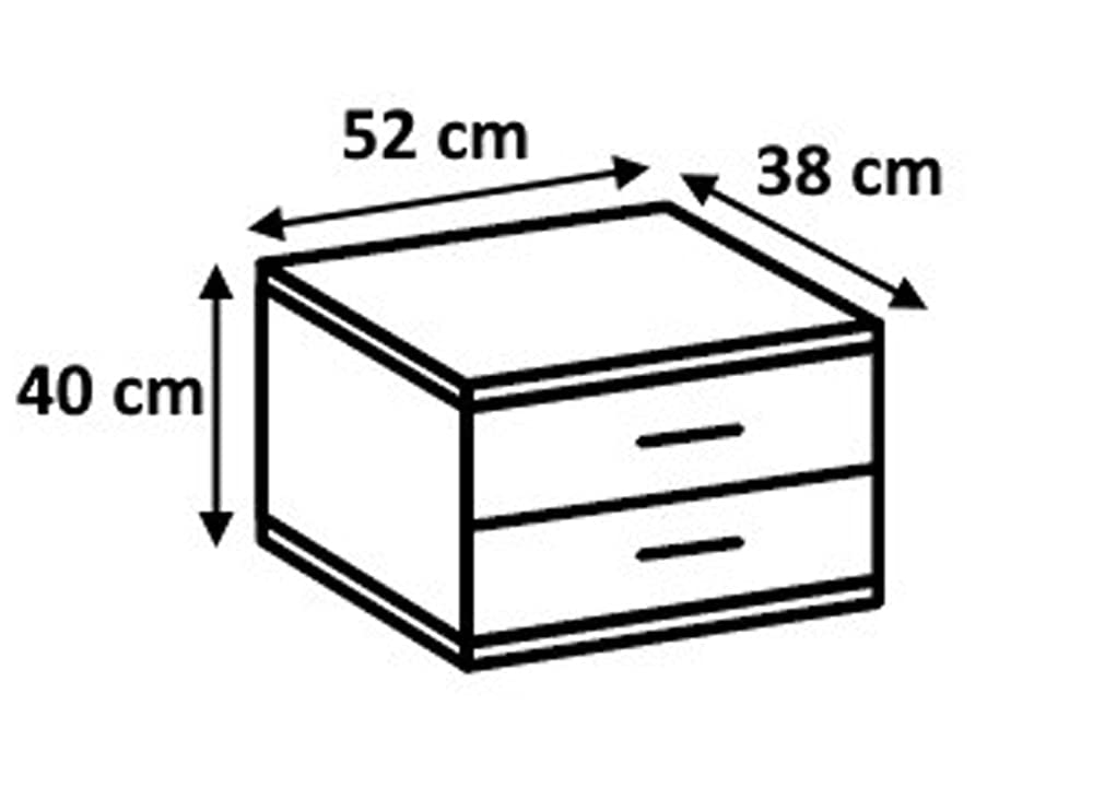 PEGANE Chambre à Coucher compléte Adulte (lit 180 x 200 + 2 chevets + Armoire) Coloris Effet Bois
