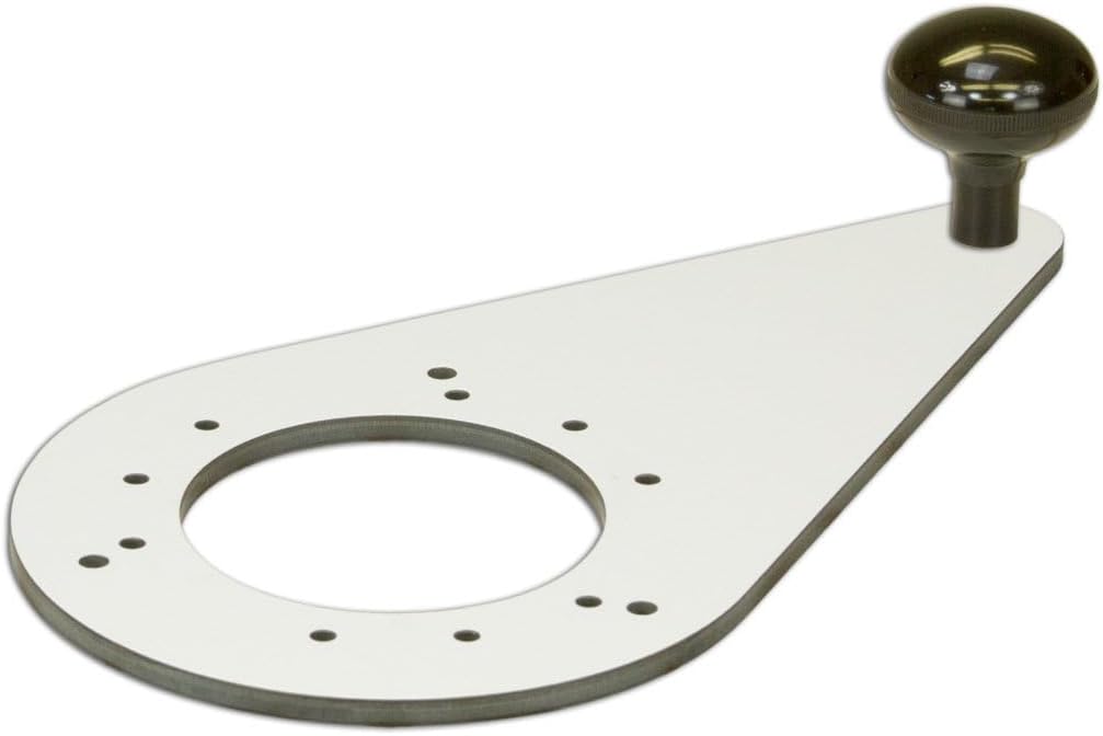 Woodhaven 8395 Offset Precision Router Plate Solid White Phenolic for Durability for Full Size Routers w/Single Handle and Hardware Made in the USA