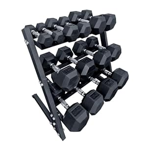 Dumbbell Weights Set and Storage Rack Tree Hex Dumbbells for Men and Women Both Home Commercial Gym Use