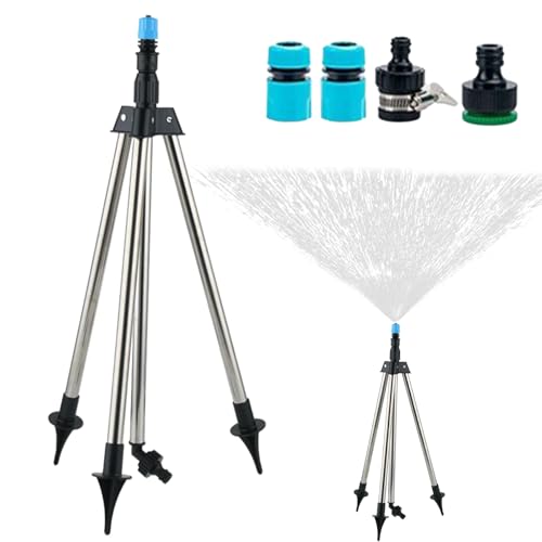 Aspersor De Trípode | Soporte De Riego De 360 Grados con Trípode - Herramienta de Riego Agrícola Telescópica para Exterior Jardines y Campos de Golf