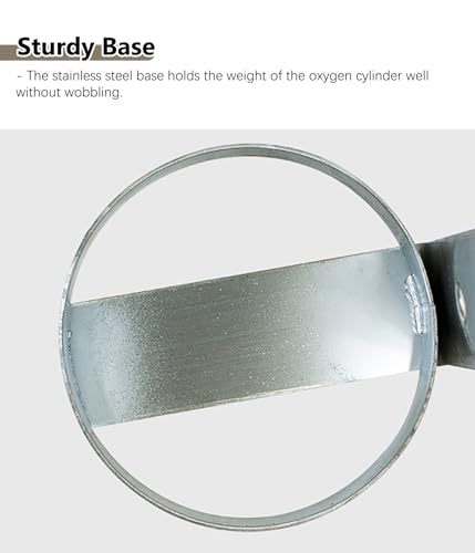 Support mural pour bouteille d'oxygène en acier inoxydable robuste avec boucle durable - 5