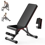Weight Bench, Adjustable Workout Bench for Home Gym, Foldable Bench Press for Full Body Strength Training, 795LBS Capacity, Incline Decline Sit-Up Benches