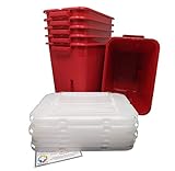 Bulk Sharps Container 2 Gallon - Large - Puncture Resistant for Safe Needle Disposal - Approved for Home and Professional use Plus Vakly Biohazard Waste Disposal Guide (6 Pack)