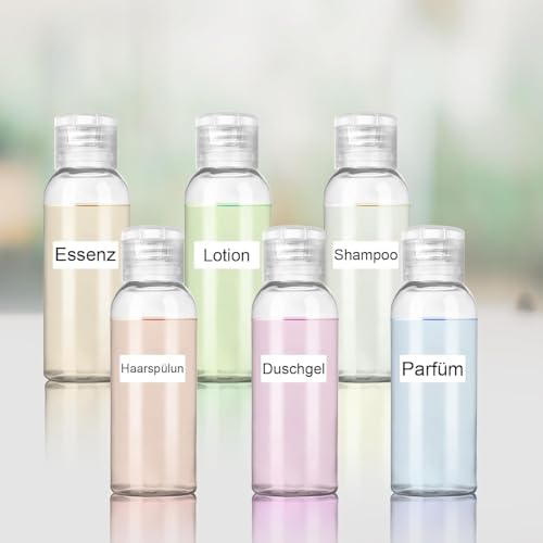 10 Pcs 100ml Travel Bottles Container for Toiletries, Flip Cap Plastic Squeeze Bottles with Labels Use for Shampoo, Lotion - Image 6