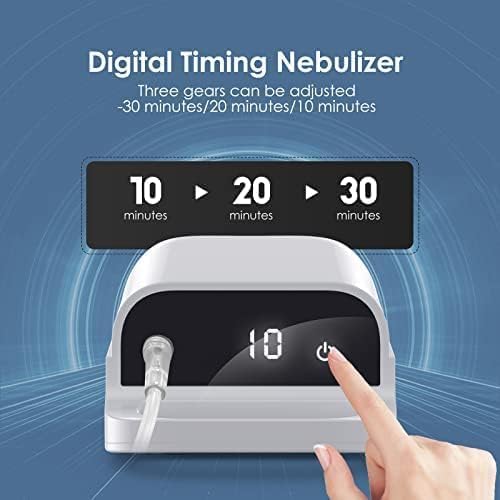 Spriek 02 Smart Nebulizer, Intelligent Digital Display Nebulizer Machine for Adults and Kids,Low Noise Compression Nebulizer for Breathing Problems,Desktop Jet Nebulizer for Home Use