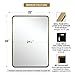 ANDY STAR Brass Mirror Bathroom, 22x30’’ Rounded Rectangle Mirror, Brushed Gold Bathroom Vanity Mirror Non-Rusting SUS304 Metal Tube Frame 1’’ Deep Wall-Mounted Mirrors Vertical/Horizontal