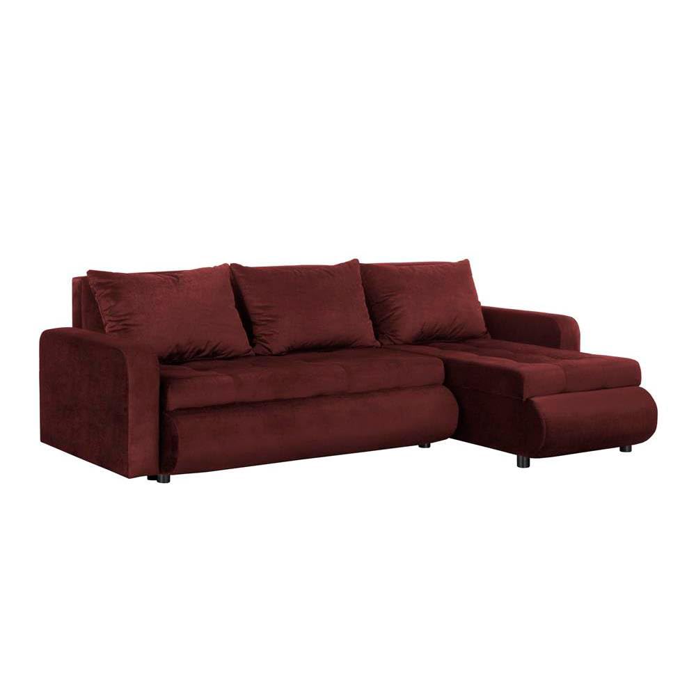 Serena Ecksofa 226x143x83cm Rot Wohnzimmer Couch Schlafsofa
