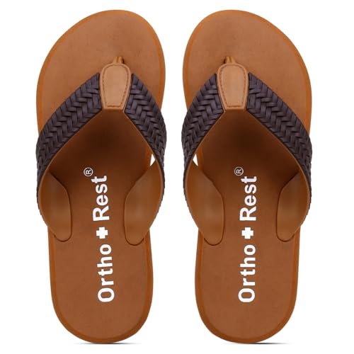 Image of Ortho + Rest Men's Orthopedic Dr. Slippers, Soft Cushioned Flip Flops