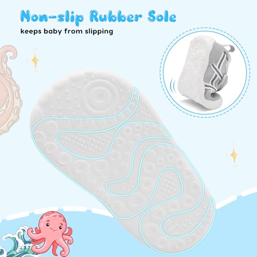 Image of Scurtain Baby Shoes Boy Girl First Walking Shoe Infant Crib Breathable Sneakers Lightweight Barefoot Shoes for Babies