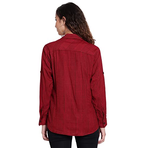 Image of Indietoga Women's Rayon Casual Chekered Shirts (Small to Plus Sizes 7XL)