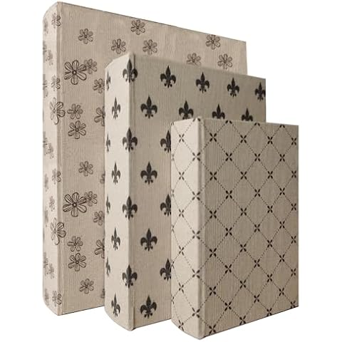 XIAOAIKA Wooden Book Boxes Set of 3 Cover