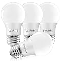 LUXRITE A15 LED Bulb 40W Equivalent, 7W, 2700K (Warm White), 600 Lumens, Enclosed Fixture Rated, Dimmable Ceiling Fan Light Bulbs, E26 Medium Base, UL Listed - Indoor and Outdoor (4 Pack)