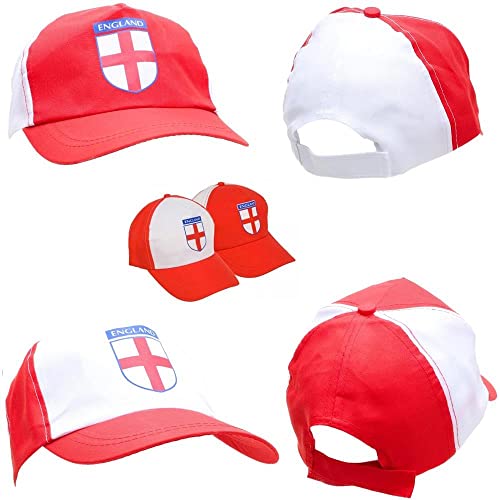Image of SHATCHI Unisex Shatchi Baseball Cap, red white, One Size UK