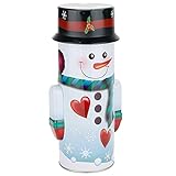 metallfigur schneemann ✅ MATERIAL: Metall 1 Stück Keksdose Metall Keksdosen Schneemann rund Metalldose Keks Aufbewahrung Kekse Weihnachtsdeko Weihnachten Plätzchen Backen Christmas Winter Dekoration Tischdeko Weihnachtsfeier Snowman Weiß Bunt