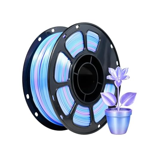 iBOSS Silk PLA+ Gradient 3D Printing Filament, 1KG Spool 1.75mm Silk Shiny Purple Blue Gradient Printer Filament 2.2lb Brighter New Version, Neatly Wound 3D Printing Filament Compatible