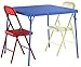 Flash Furniture Mindy Kids 3-Piece Folding Square Table and Chairs Set for Daycare and Classrooms, Children's Activity Table/Chairs Set, Multicolor