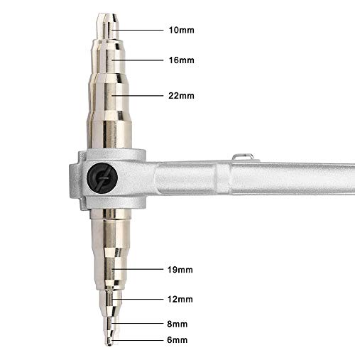 Nut Drivers,Solid Stainless Steel Hand Refrigeration Tools Copper Pipe Swaging Tool Manual Air Conditioner Tube Pipe Expanding Tool Expander Copper Air Conditioner Tube Expanding Hand Tool for 6-22mm - Image 4