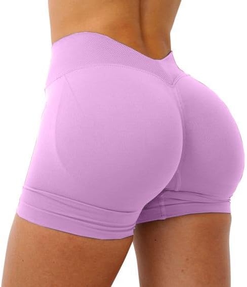 LJ V-Back Scrunch Shorts Sports Yoga Women Workout Fitness Gym Outdoor Running Short