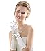 Women's Wedding Formal Satin Gloves Costume Glove White