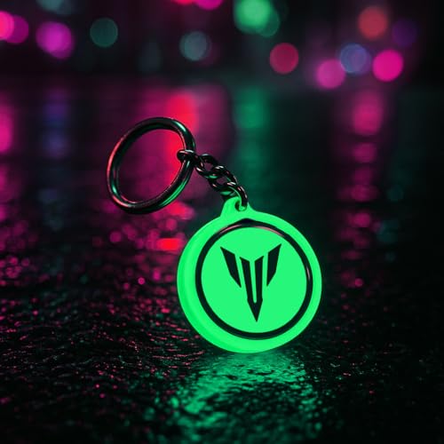 Image of Mi Glow Store Glow in Dark Keychain for Bike Men | Gift for Man | Bike Accessories | Charges in Light Glows in Dark | Key chain for Bike
