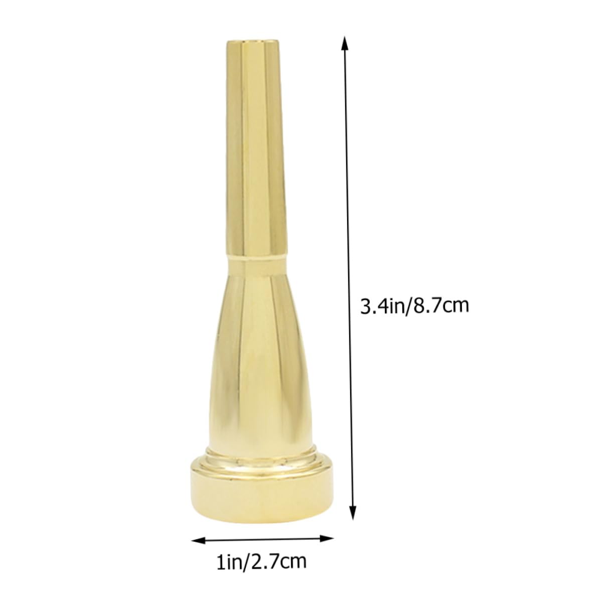 HEMOTON Metal Trumpet Mouthpiece Precision Tone Comfortable Replacement Part for Trumpets Gold