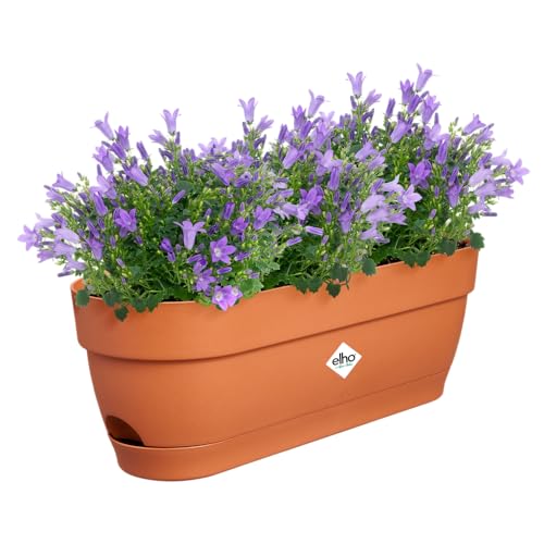Elho Vibia Campana Trough 50 - Fioriera Per Balcone - Ø 49.0 X H 17.0 Cm - Marrone/Terra