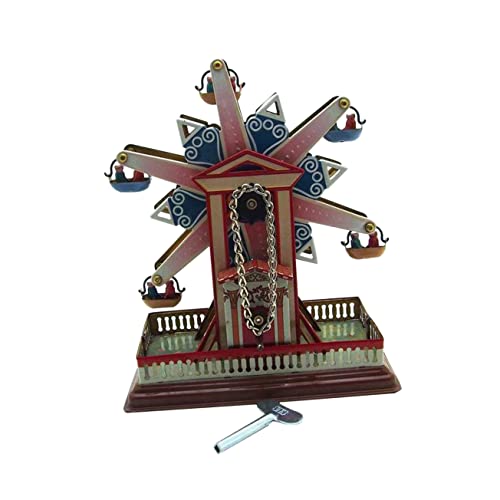 Vaguelly 435 Creative Tin Ferris Wheel Wind Up Clockwork Home Decor Unique Handmade Collectible for Adults for Birthdays and Festivals Fun and Design
