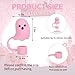 Whaline 5 Pcs Halloween Straw Covers Cap Cute Ghost Silicone Reusable Straws Topper Pink 10 Mm/0.4 In Straw Lids Protectors for 30/40 Oz Tumbler Cups Accessories