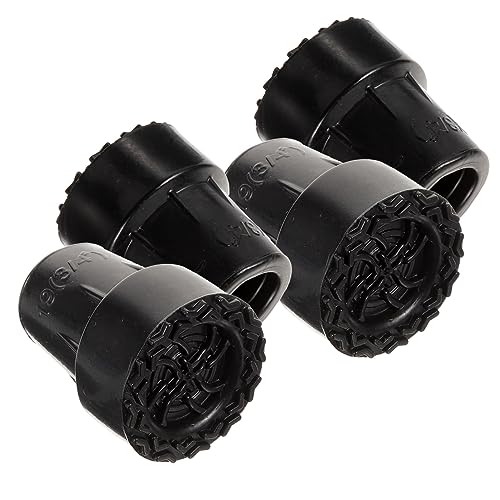 Ipetboom 4Pcs Durable Cane Tips Replacement for Walking Sticks Trekking Poles Nonskid Foot Pads for Improved Stability Grip for Outdoor Activities Mountaineering