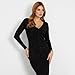 GUESS Women's Long Sleeve Celia Micro Sequin Sweater Dress, Jet Black Multi