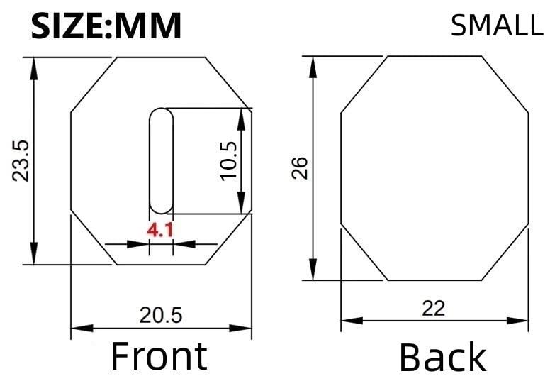 Echeson 1PC Japanese Octagonal Solid Wooden Blank Handle Fits for Fruit Knives Sashimi Knives Boning Knives Kitchen Knives(Small)