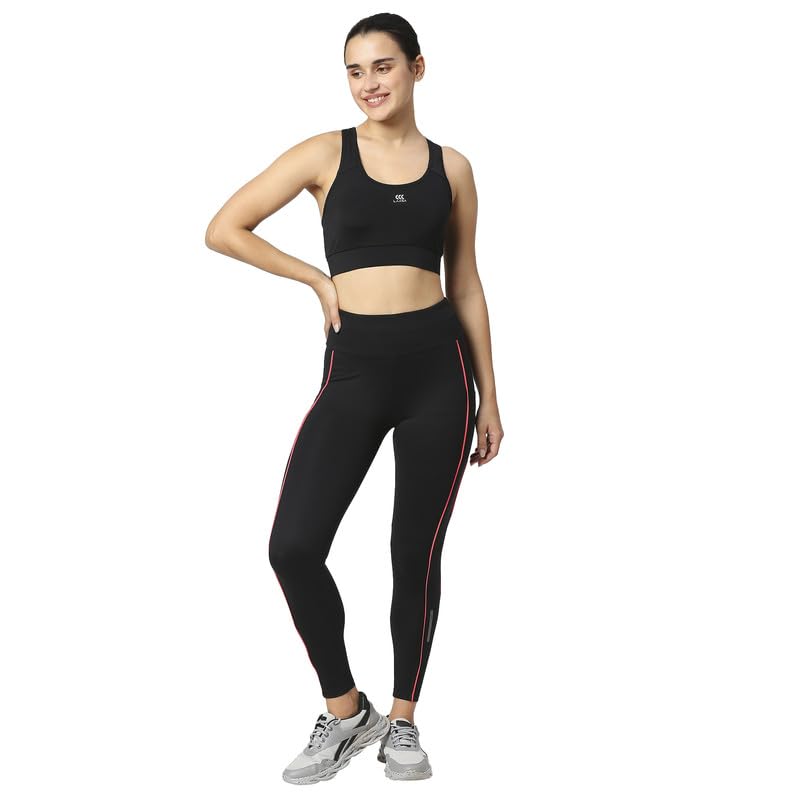Image of Women Black MID-Rise Workout Leggings