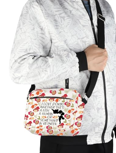 Anime Crossbody Purse Animated Movies Inspired Gift for Ponyo Lovers Fans Gift Ponyo and Sosuke Gift Anime Cross body Bag4