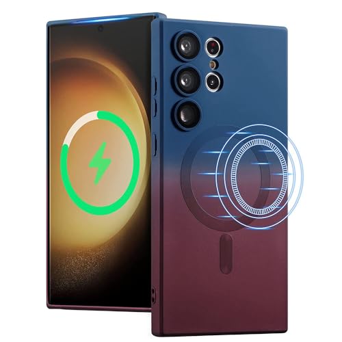 Coque Samsung Galaxy S26 Plus en silicone magnétique vert bleu