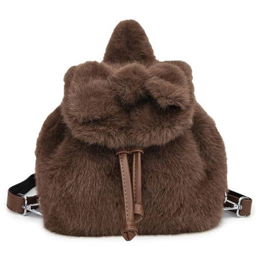 Sac à dos flou kawaii bow femme en peluche mignon et petit