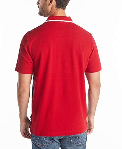 Nautica Men's Short Sleeve 100% Cotton Pique Color Block Polo Shirt3