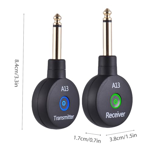 Sistema inalámbrico de guitarra 2.4G recargable, transmisor y receptor portátil, con conmutación de modo dual, plug and play, para guitarra eléctrica/acústica, bajo y violines miniatura 4