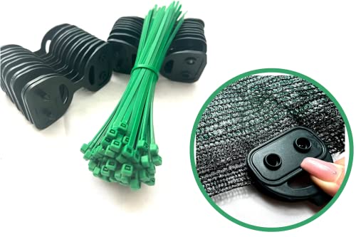 PINTO FERRAMENTA E-COMMERCE Clips Ganci Bottoni per Rete Telone Ombreggiante Fissaggio Telo Antigrandine Recinzione Giardino per Reti Orto Olive 50 Fascette in Omaggio (20)