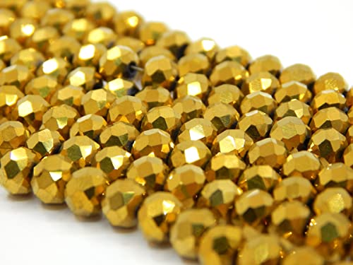 Perlin Pack of 160 Czech Bohemian Crystal Beads, 3 mm x 2 mm, Czech Beads, CZ Glass Faceted Rondelle Beads, Glass Beads - Image 2