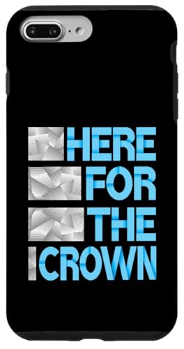 Blue Here For The Crown ブルー グラフィック スマホケース iPhone 7 Plus/8 Plus 用