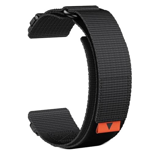Sangle montre nylon 26 mm contre les irritations compatible Fenix 7X et 6X noir - 3