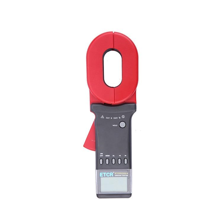 Clamp Earth Resistance Tester Large Range Ground Resistance Clamp Meter with Resistance Range 0.010Ω to 1200Ω Resistance Resolution 0.001Ω