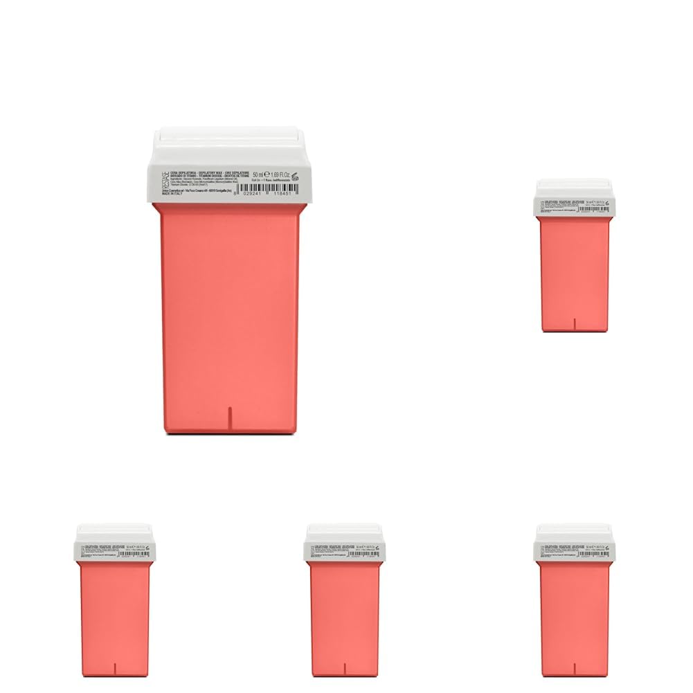 RESTASE | Fettlösliches Enthaarungswachs Roll On, Titandioxid, für trockene, empfindliche und empfindliche Haut, 50 ml, hergestellt in Italien (Packung mit 5)