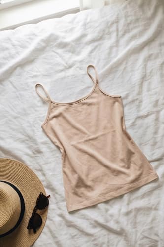 Image of Van Heusen Women's Everyday Cotton Cami | Relaxed Fit | Anti‑Bacterial Tech | Keeps You Dry and Fresh | Sweat Absorbent | Spaghetti Camisole | Color Fresh | Stays 11203|Available in Pack of 1 & 2